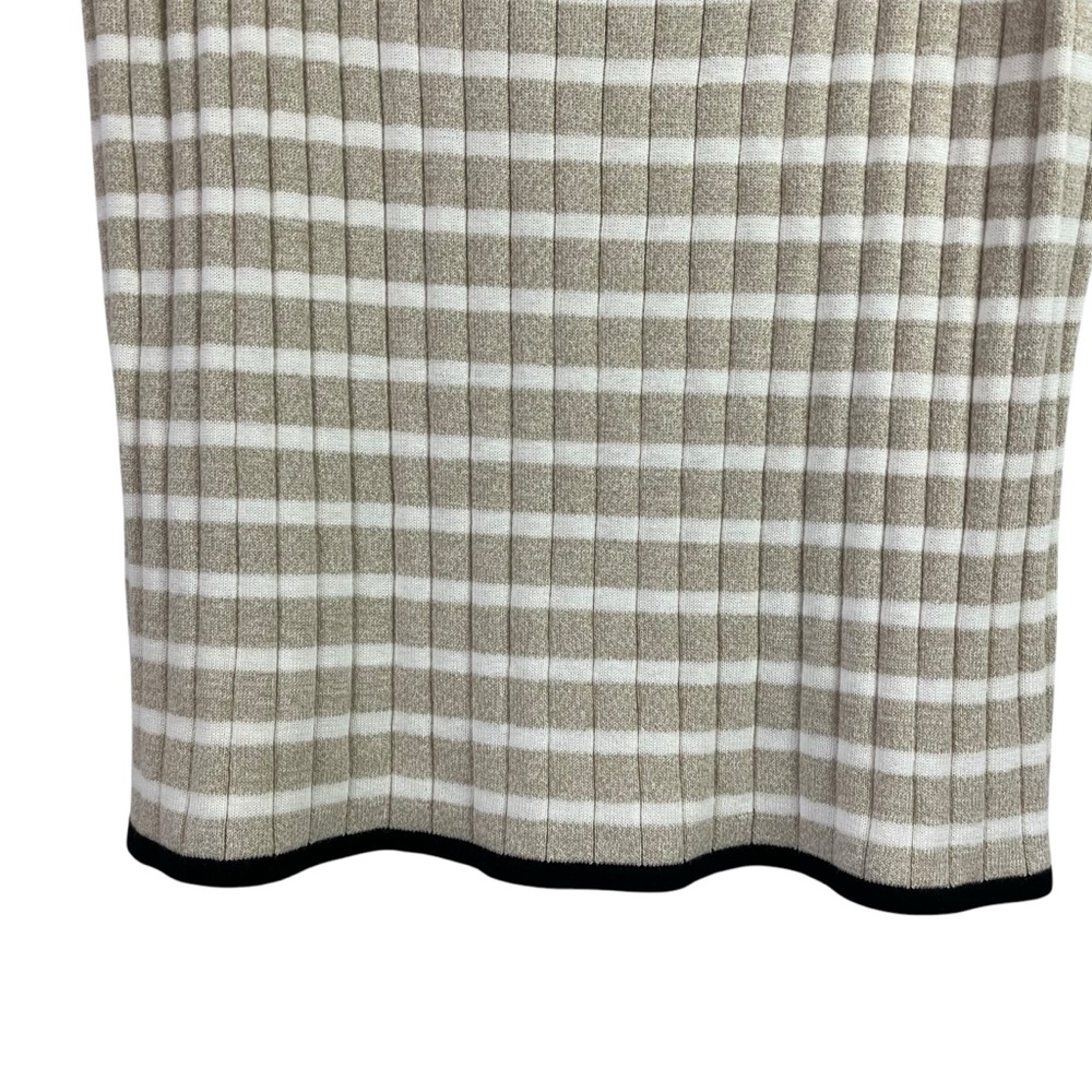 Van Heusen Knit Cardigan Tank Top Set Beige Stripe 2 Piece XL - Picture 13 of 15